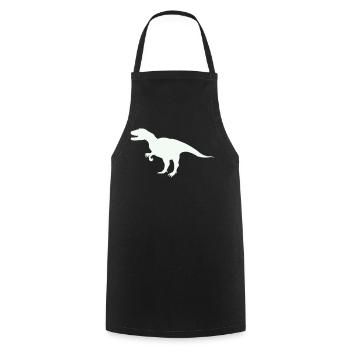 T-Rex Silhouette im Retro-Look - Kochschürze - Schwarz - Vorne - AI Model Male 185 dark (185cm)