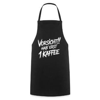 Erst ein Kaffee - Kochschürze - Schwarz - Vorne - AI Model Male 185 dark (185cm)