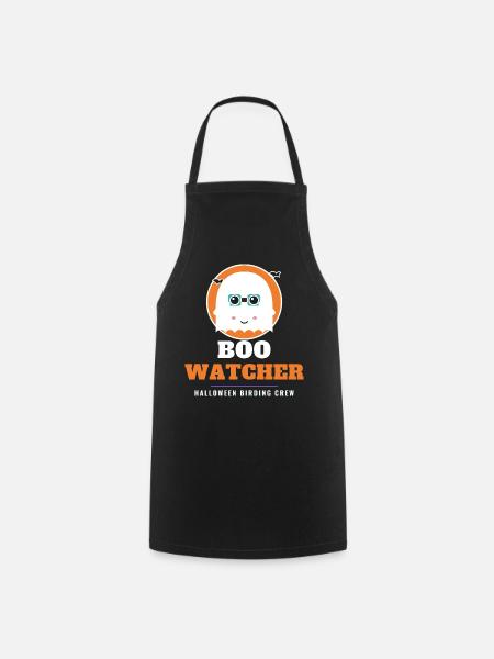 Vogelbeobachter Lustiger Halloween-Vogelbeobachter-Geist - Kochschürze - Schwarz