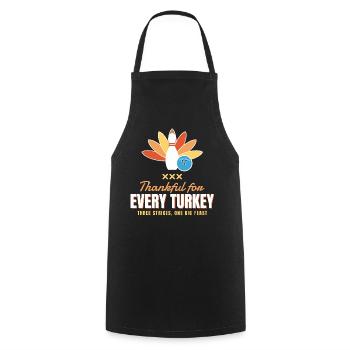 Dankbar für jeden Truthahn Lustiges Thanksgiving - Kochschürze - Schwarz - Vorne - AI Model Male 185 dark (185cm)