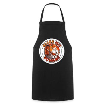 Döner Kebap Alles mit Scharf Gastronomie Motiv - Kochschürze - Schwarz - Vorne - AI Model Male 185 dark (185cm)