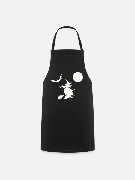 hexe_halloween- - Kochschürze - Schwarz