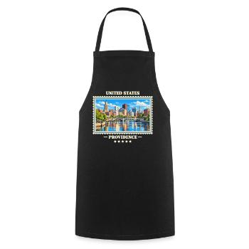 Vereinigte Staaten Providence Vintage Reisemarke - Kochschürze - Schwarz - Vorne - AI Model Male 185 dark (185cm)