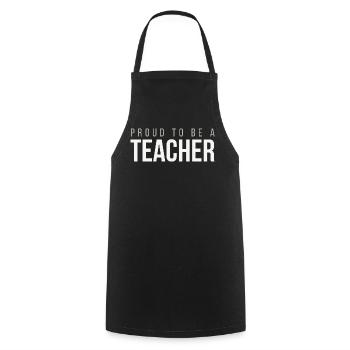 Stolz, Lehrer zu sein – Lehrergeschenk - Kochschürze - Schwarz - Vorne - AI Model Male 185 dark (185cm)