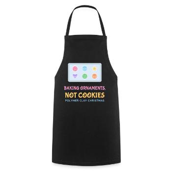 Ornamente backen, keine Kekse Polymer-Ton - Kochschürze - Schwarz - Vorne - AI Model Male 185 dark (185cm)