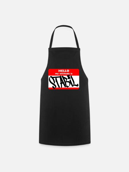 STABIL - HELLO HIP HOP - Kochschürze - Schwarz
