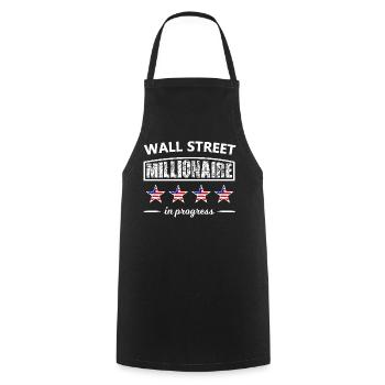 Wall Street Millionär - Kochschürze - Schwarz - Vorne - AI Model Male 185 dark (185cm)