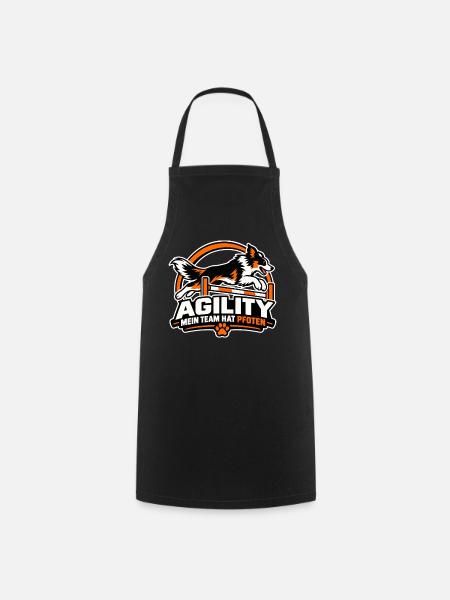 Agility Hund Rally Logo - Kochschürze - Schwarz
