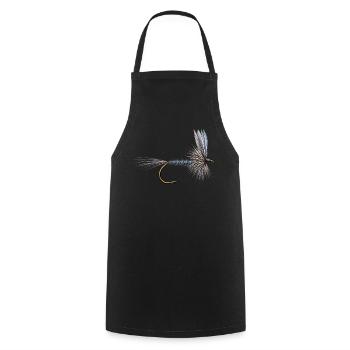 Blue Dun Streamer - Kochschürze - Schwarz - Vorne - AI Model Male 185 dark (185cm)