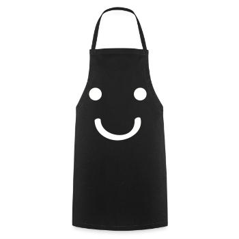 Smileface - Kochschürze - Schwarz - Vorne - AI Model Male 185 dark (185cm)