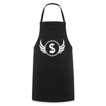 Flügel-Dollar Symbol - Kochschürze - Schwarz - Vorne - AI Model Male 185 dark (185cm)
