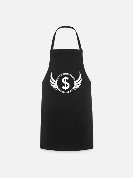 Flügel-Dollar Symbol - Kochschürze - Schwarz
