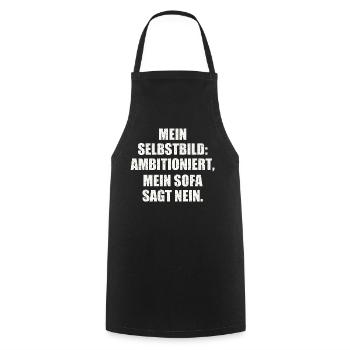 Ironischer Spruch Geschenkidee - Kochschürze - Schwarz - Vorne - AI Model Male 185 dark (185cm)