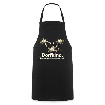 Dorfkind Dorfleben Dorfhumor Heimatliebe - Kochschürze - Schwarz - Vorne - AI Model Male 185 dark (185cm)