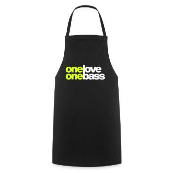 One Love One Bass - Kochschürze - Schwarz - Vorne - AI Model Male 185 dark (185cm)