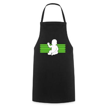 Baby Motiv winken Body Strampler Lustige Sprüche - Kochschürze - Schwarz - Vorne - AI Model Male 185 dark (185cm)