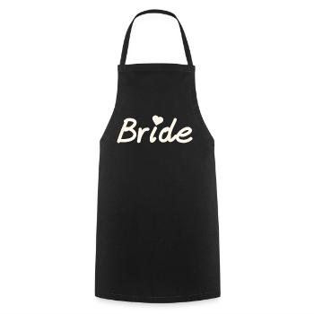 Bride - Kochschürze - Schwarz - Vorne - AI Model Male 185 dark (185cm)