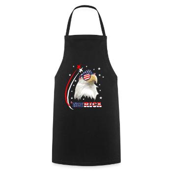 Merica Eagle - Kochschürze - Schwarz - Vorne - AI Model Male 185 dark (185cm)