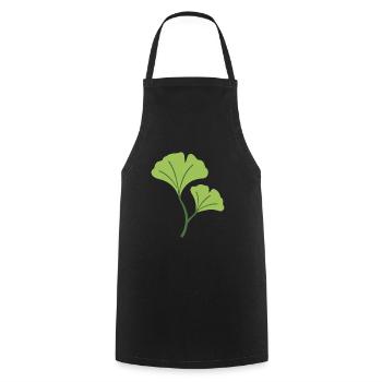 Ginkgo Pflanze Illustration Geschenkidee - Kochschürze - Schwarz - Vorne - AI Model Male 185 dark (185cm)