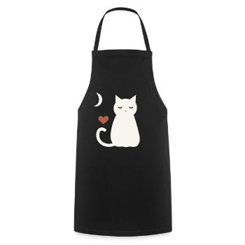 Halloween Katze Damen - Kochschürze - Schwarz - Vorne - AI Model Male 185 dark (185cm)