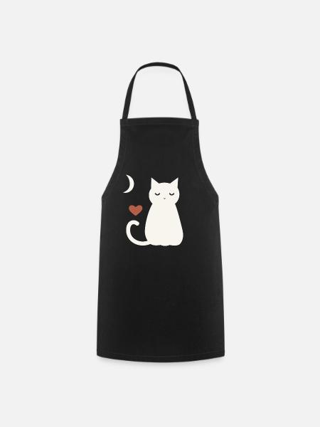 Halloween Katze Damen - Kochschürze - Schwarz