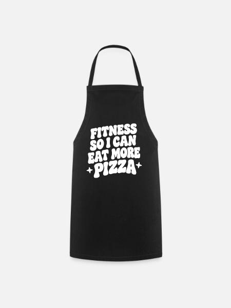 Fitness so i can eat more pizza - Kochschürze - Schwarz