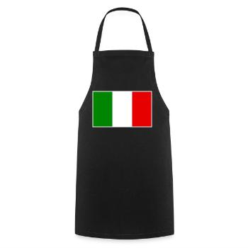 Italy Flag - Kochschürze - Schwarz - Vorne - AI Model Male 185 dark (185cm)