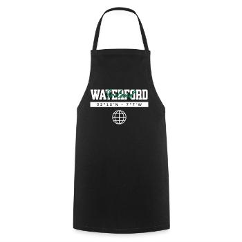 Waterford Irland Koordinaten Reise Souvenir - Kochschürze - Schwarz - Vorne - AI Model Male 185 dark (185cm)