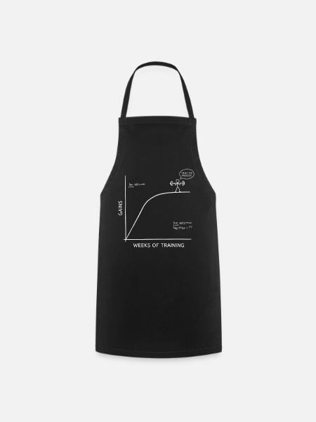 Gains Kurve Training Fitness Humor Mathe Nerd Gym - Kochschürze - Schwarz