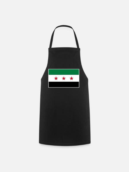 Syrien Flagge | Geschenk Syrische Wurzeln - Kochschürze - Schwarz