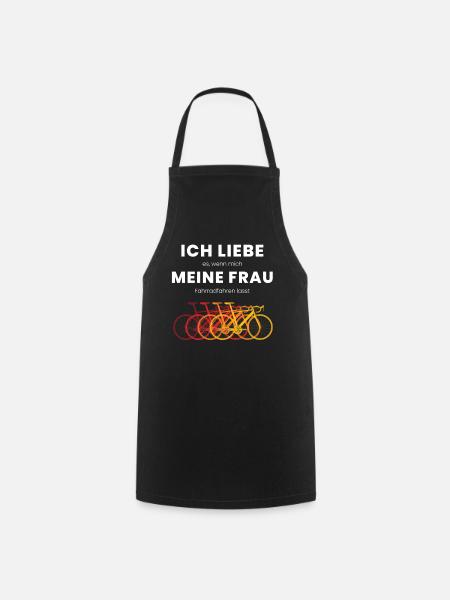 Ich Liebe Es Wenn Meine Frau Fahrradfahren Lässt - Kochschürze - Schwarz