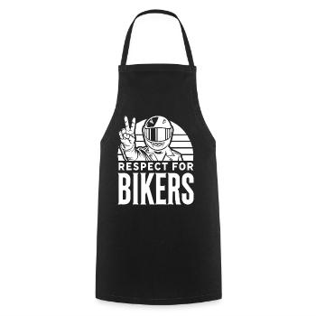  Backprint: Biker Motorradfahrer Motorcycle Moped - Kochschürze - Schwarz - Vorne - AI Model Male 185 dark (185cm)