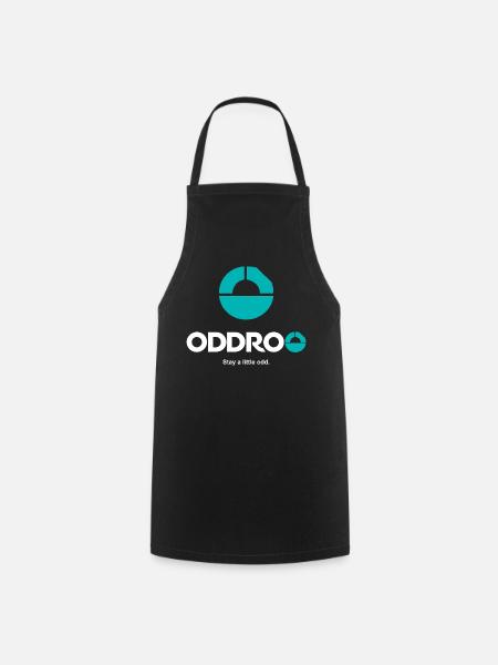 ODDROO – Logo Weiss und Türkis - Kochschürze - Schwarz