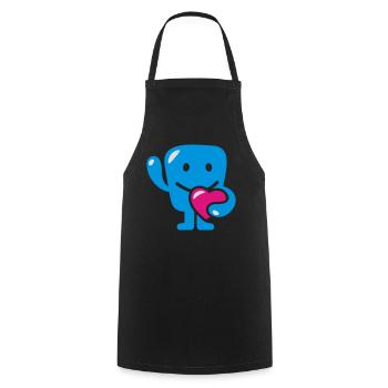 monstre avec le coeur - monstre avec le coeur - Tablier de cuisine - noir - Devant - AI Model Male 185 dark (185cm)
