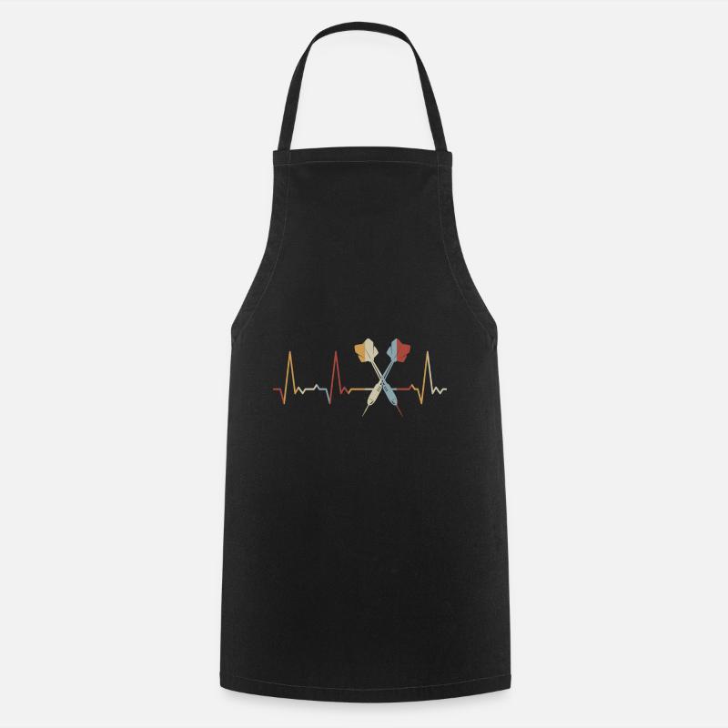 Heartbeat Darts - Cooking Apron - black