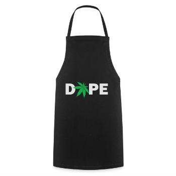 D0pe mit Cannabisblatt Marihuana Cannabis Gras - Kochschürze - Schwarz - Vorne - AI Model Male 185 dark (185cm)