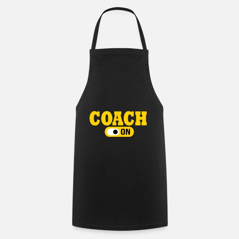 coach on Gift Humor Coach coaching coach - Cooking Apron - black