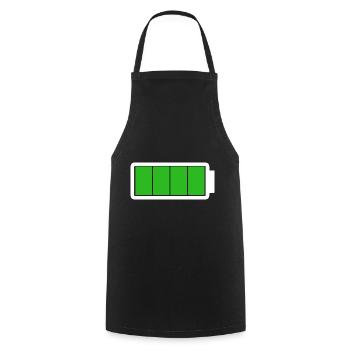 Battery - Fully charged | Energy - Cooking Apron - black - Front - AI Model Male 185 dark (185cm)