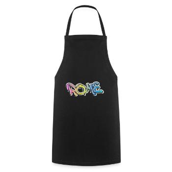 Rome Rome Italie Ville Graffiti Spray Sprayer - Tablier de cuisine - noir - Devant - AI Model Male 185 dark (185cm)