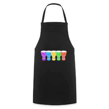 Djembe Player Drummer Music Drum Musician - Cooking Apron - black - Front - AI Model Male 185 dark (185cm)