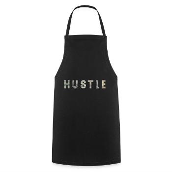 Hustle Money Texture Motivation Inspiration - Tablier de cuisine - noir - Devant - AI Model Male 185 dark (185cm)