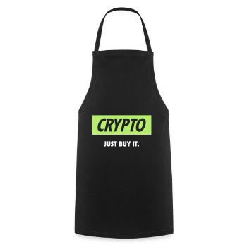 Crypto - Just buy it | White - Tablier de cuisine - noir - Devant - AI Model Male 185 dark (185cm)
