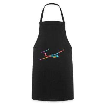 Planeur pilote - Tablier de cuisine - noir - Devant - AI Model Male 185 dark (185cm)