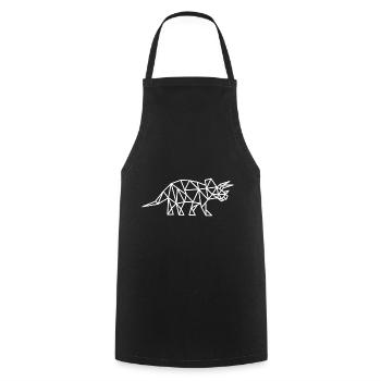 Triceratops Geometric Lines - Cooking Apron - black - Front - AI Model Male 185 dark (185cm)