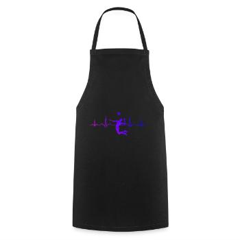 Men's Beach Volley Volley Volleyball - Cooking Apron - black - Front - AI Model Male 185 dark (185cm)
