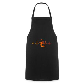 Damen Herren Volleyball Beachvolleyball - Kochschürze - Schwarz - Vorne - AI Model Male 185 dark (185cm)