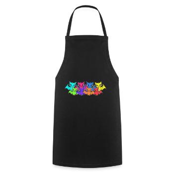 Halloween Bat Bats Kids Child - Cooking Apron - black - Front - AI Model Male 185 dark (185cm)