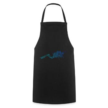 Plongée sous-marine Tauchen Free Dive Tauchen - Tablier de cuisine - noir - Devant - AI Model Male 185 dark (185cm)