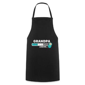 Grand-père 2023 - Tablier de cuisine - noir - Devant - AI Model Male 185 dark (185cm)