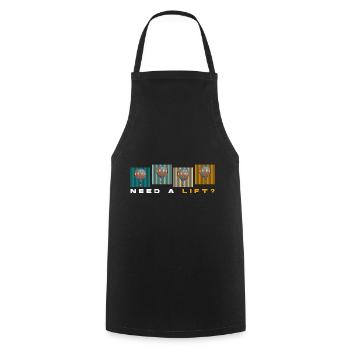 Hot Air Balloon Sky - Cooking Apron - black - Front - AI Model Male 185 dark (185cm)